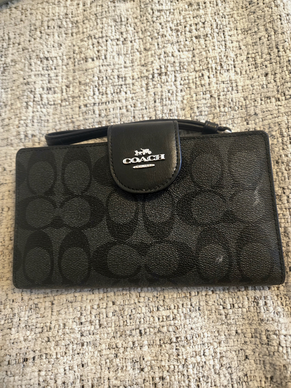 COACH Black Phone Wallet